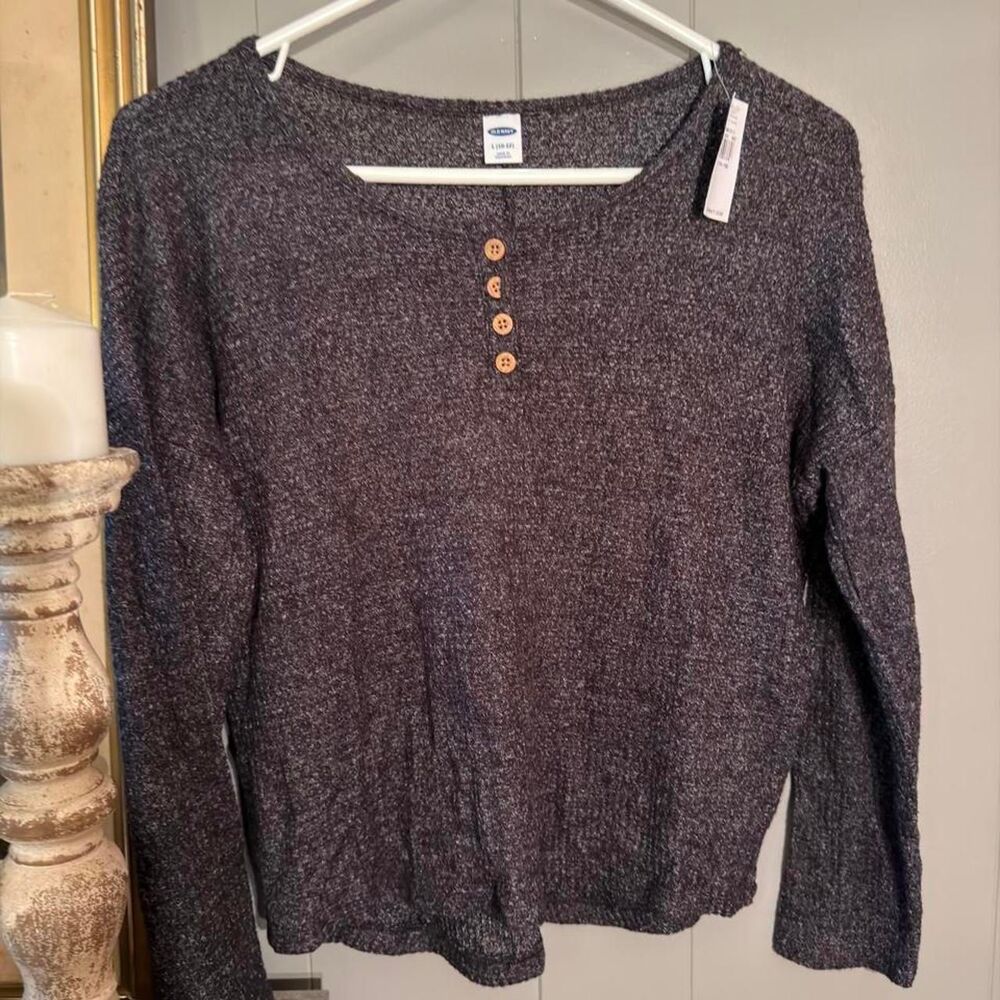 Old-navy Women's Grey and Brown Shirt